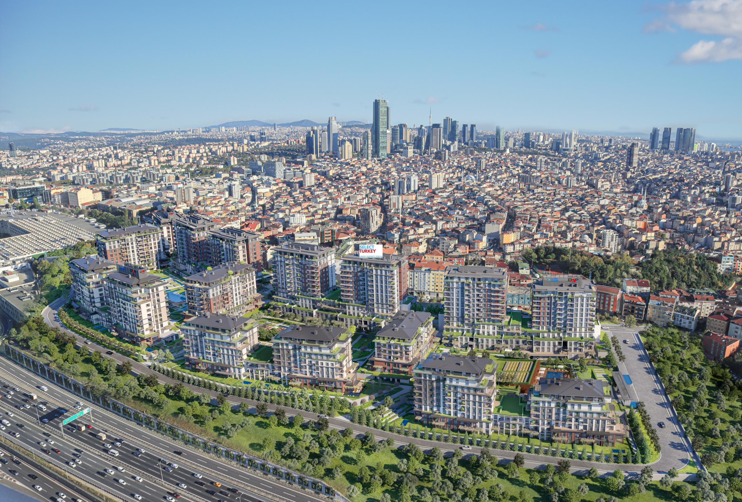 Yeni Levent Luxury apartments in DAP Yeni Levent, Istanbul - Modern design, prime location in Levent district, surrounded by green spaces and premium amenities for comfortable living