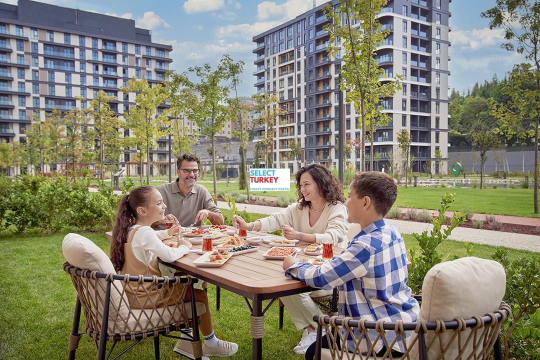 Scenic balcony view from Rams Garden, showcasing the beautifully landscaped gardens and serene atmosphere in the heart of Istanbul