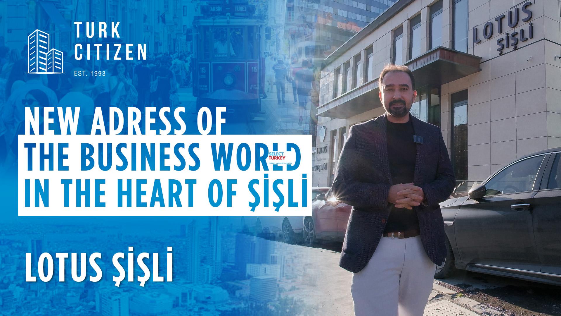 YouTube video thumbnail from Citizen Türk channel featuring Gökhan Bey discussing Istanbul's Sisli Lotus development and modern real estate trends for 2025.