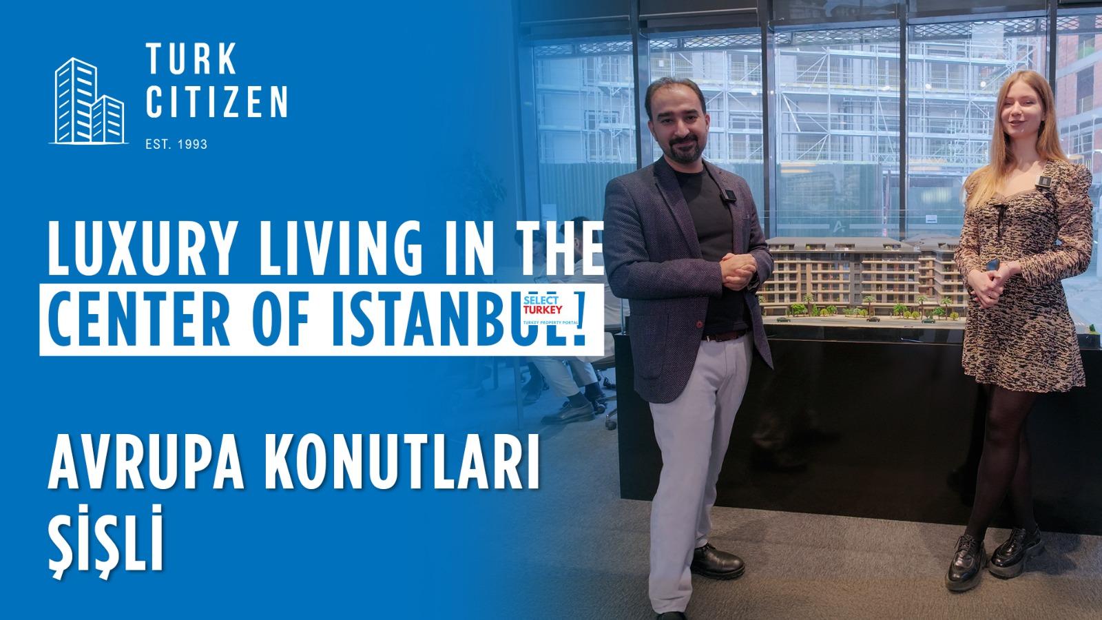 Modern exterior view of Avrupa Konutları Şişli showcasing luxurious architecture and premium amenities in a prime location in Istanbul.