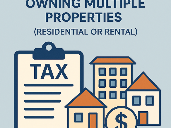 Discuss the tax impact of owning multiple properties (residential or rental)